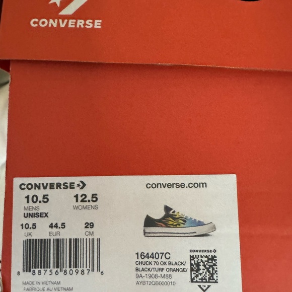 Converse Chuck 70 Multicolor Flame Sneakers size 10.5 - Picture 6 of 6